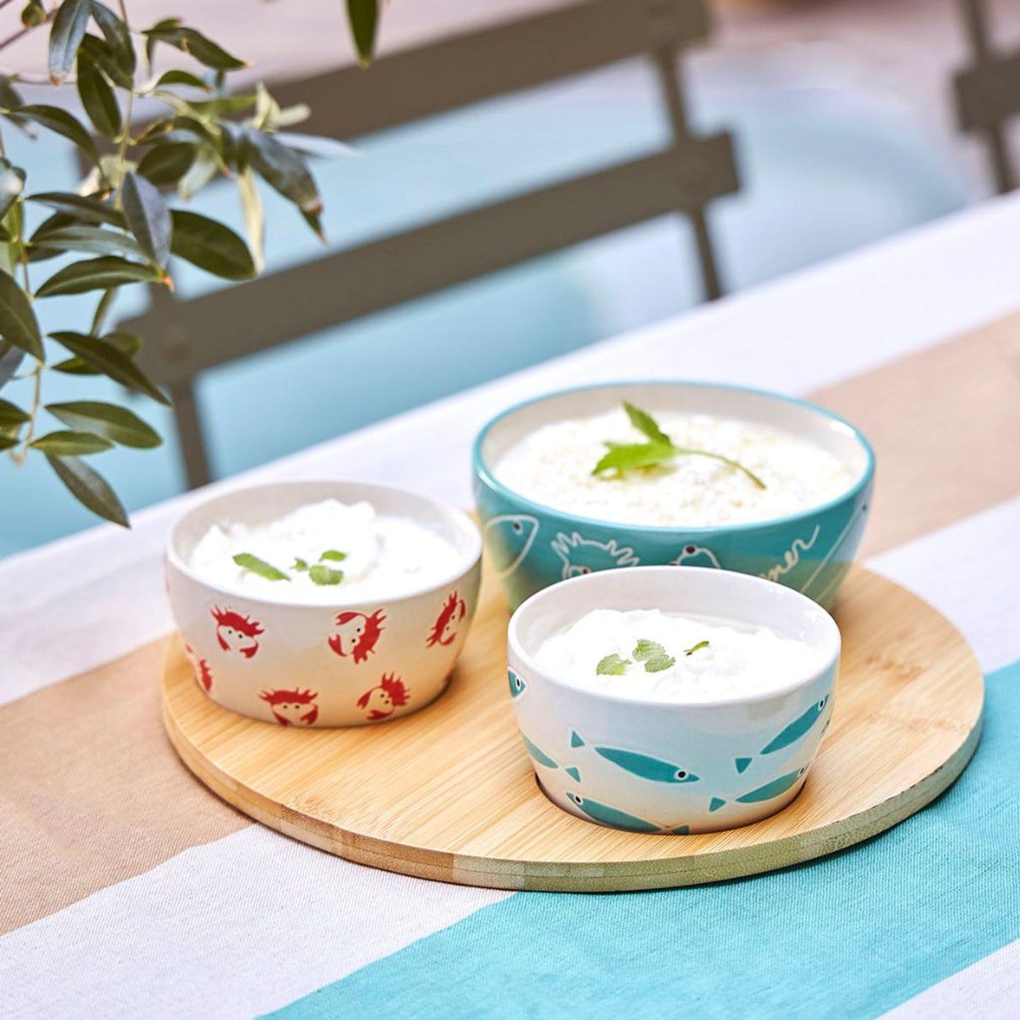 SET OF 3 BOWLS - THE SEA